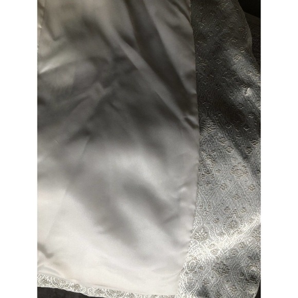 Cotton‎ Brocade Cream Blazer Medium Single Button Pockets Short Lined MOSSIMO - Picture 5 of 8